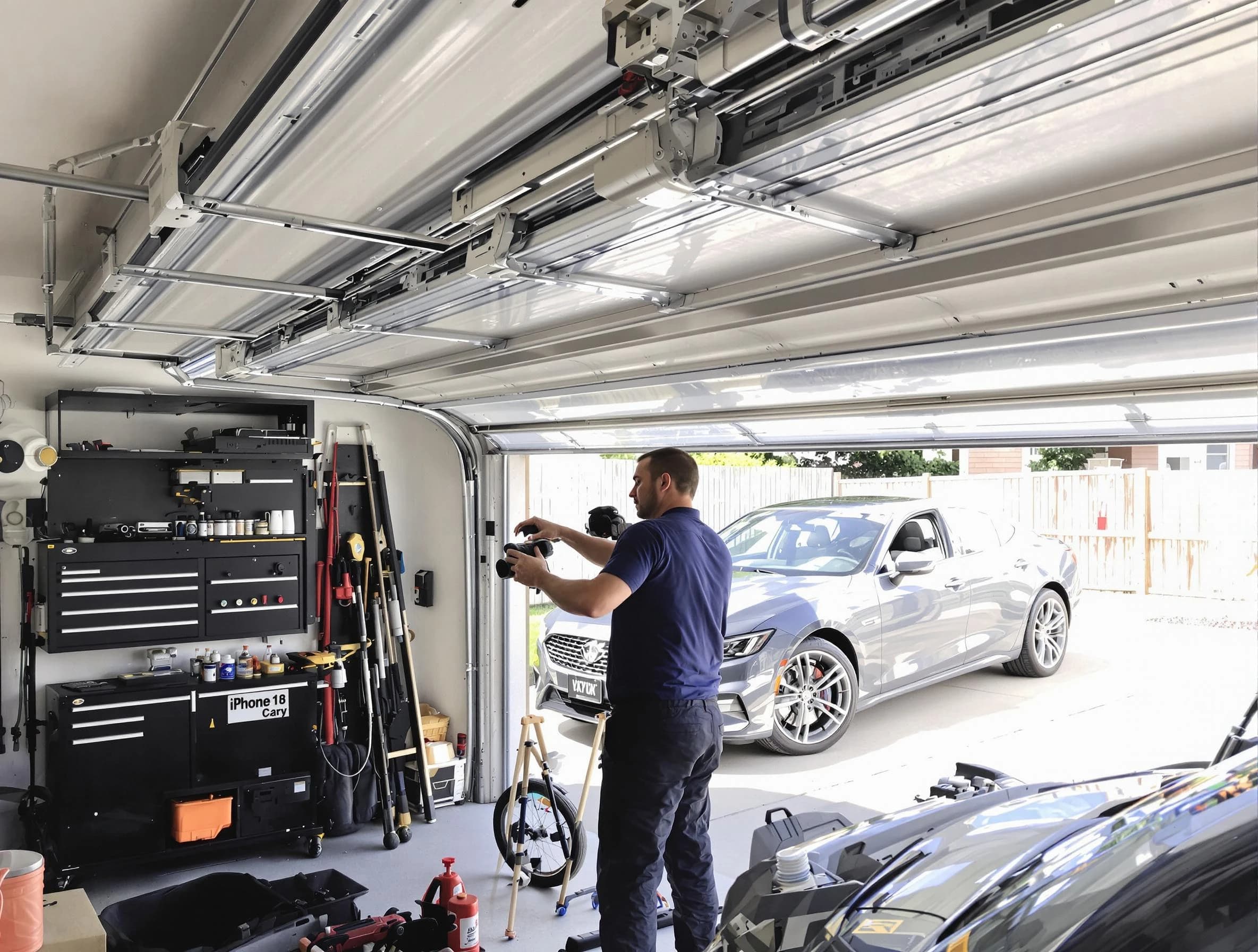 Doraville Garage Door Repair technician fixing noisy garage door in Doraville