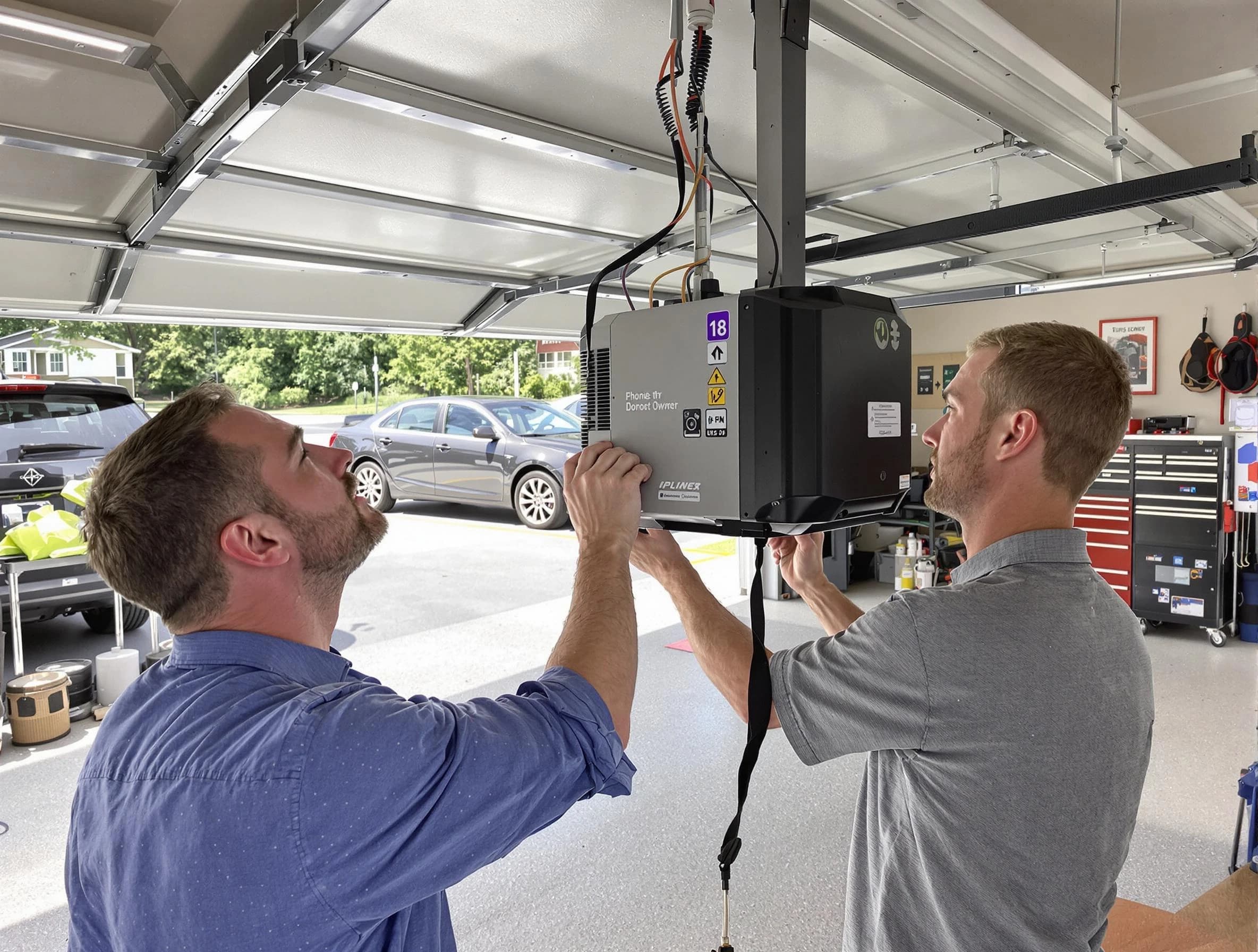 Doraville Garage Door Repair technician installing garage door opener in Doraville