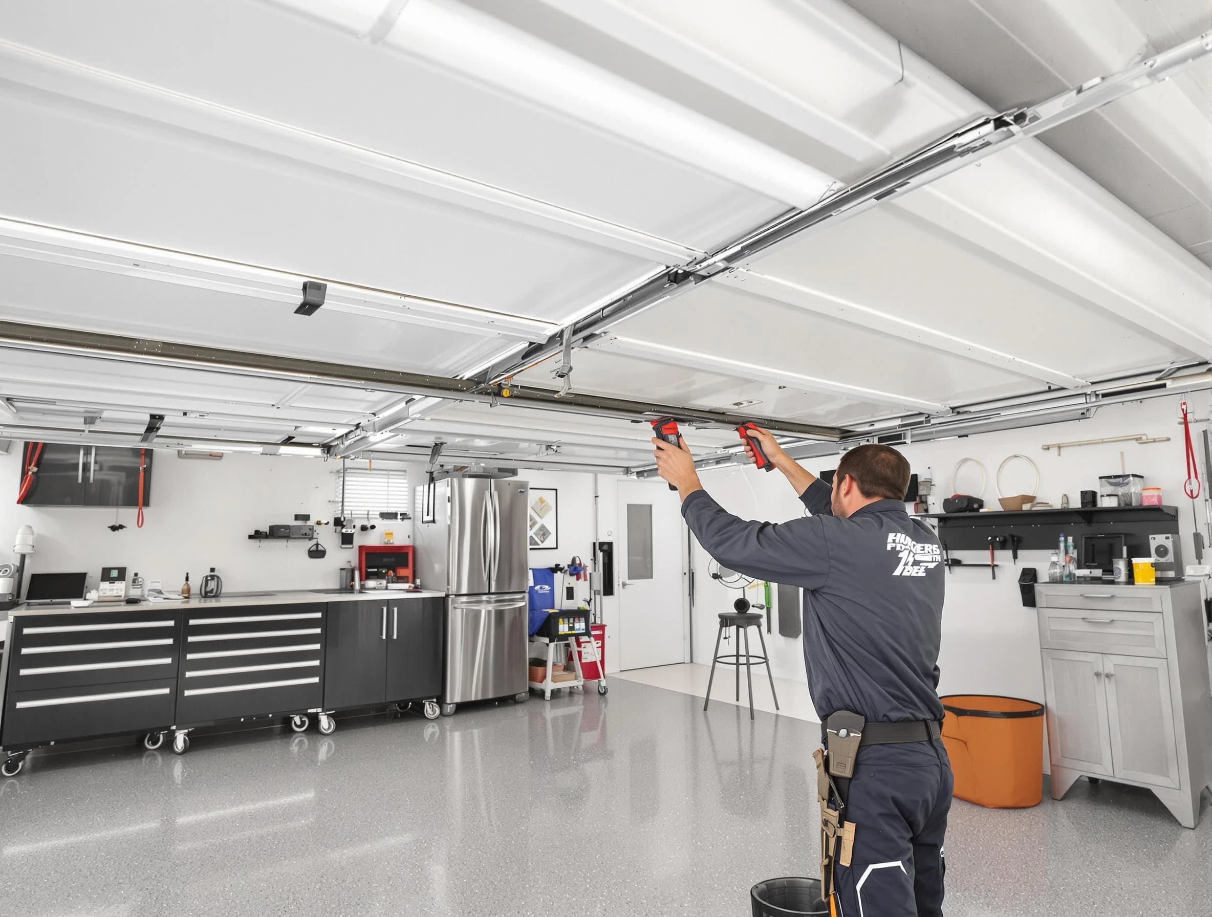 Overhead garage door repair service by Doraville Garage Door Repair in Doraville