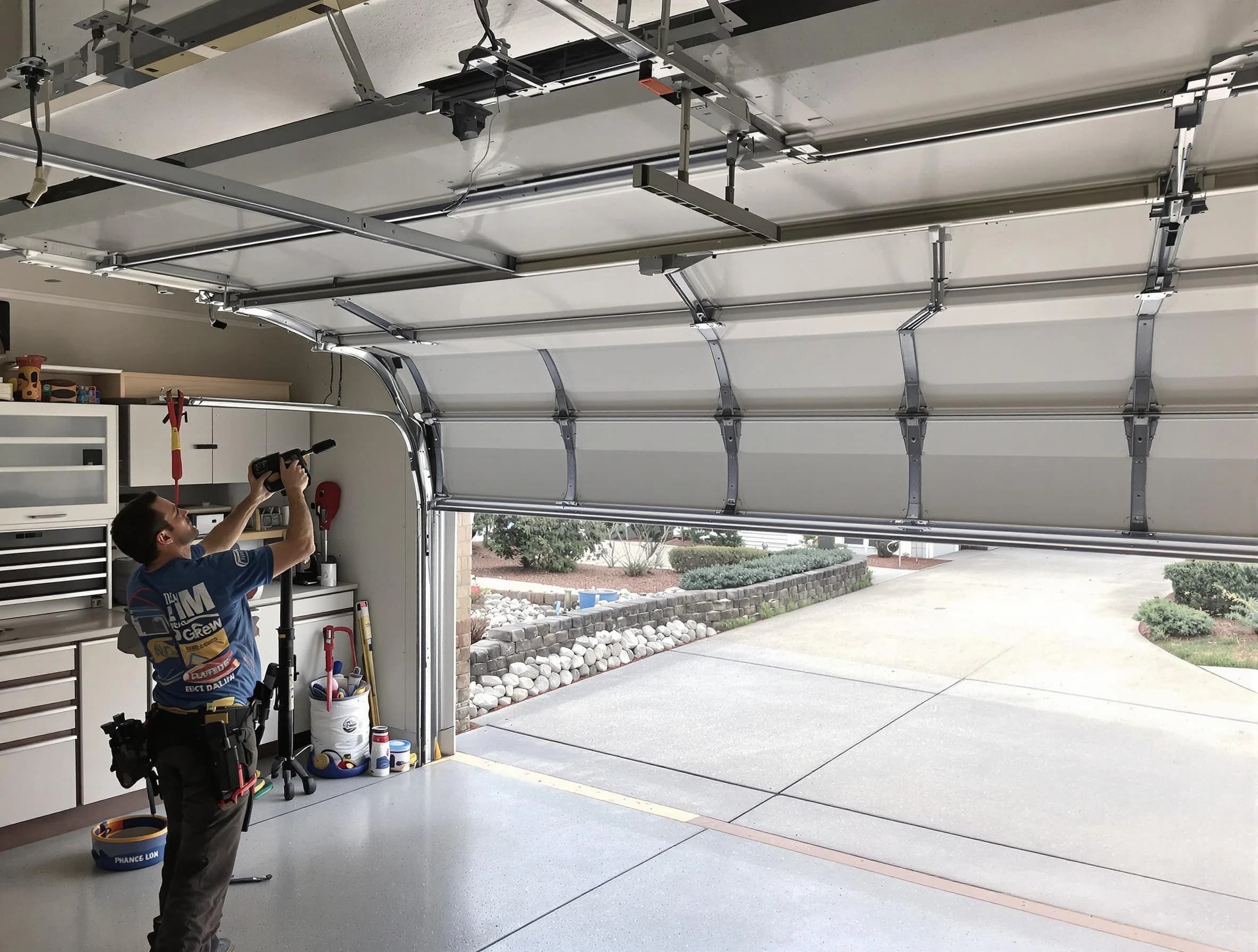 Garage door track repair service by Doraville Garage Door Repair in Doraville