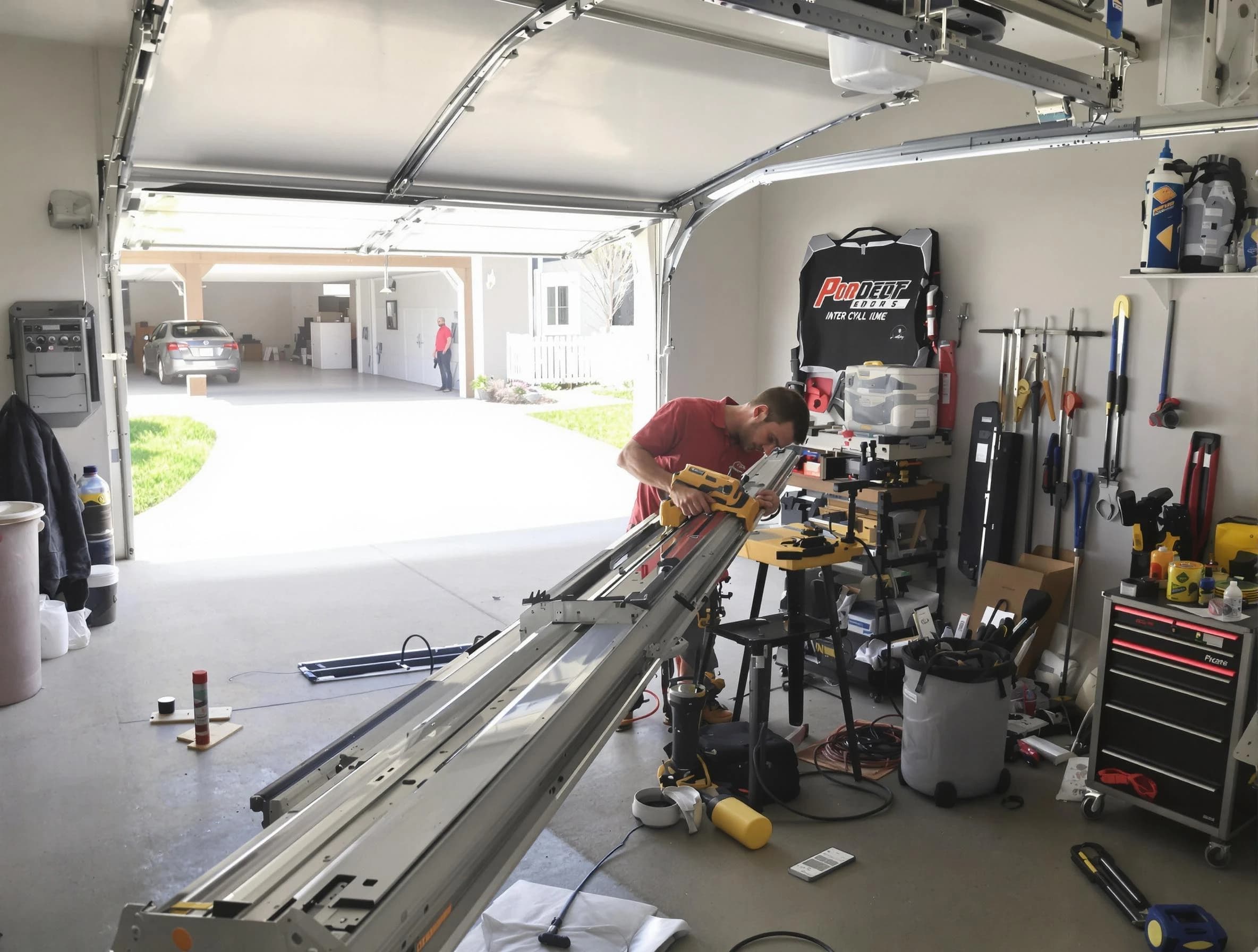 Doraville Garage Door Repair expert performing track repair in Doraville