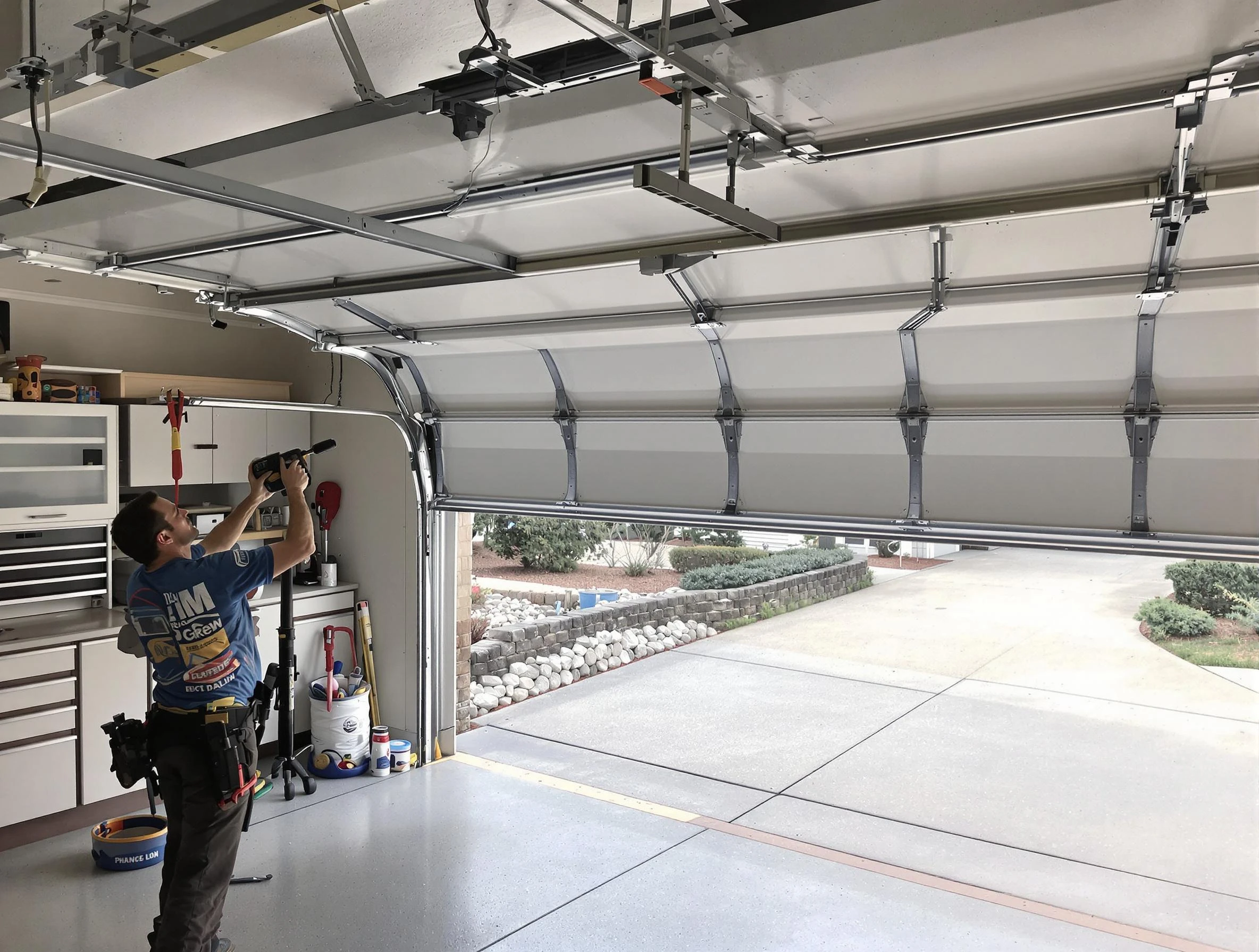 Garage door track repair service by Doraville Garage Door Repair in Doraville